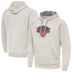 New York Knicks Antigua Big Logo Victory Pullover Hoodie Outlet