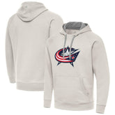 Columbus Blue Jackets Antigua Big Logo Victory Pullover Hoodie Discount