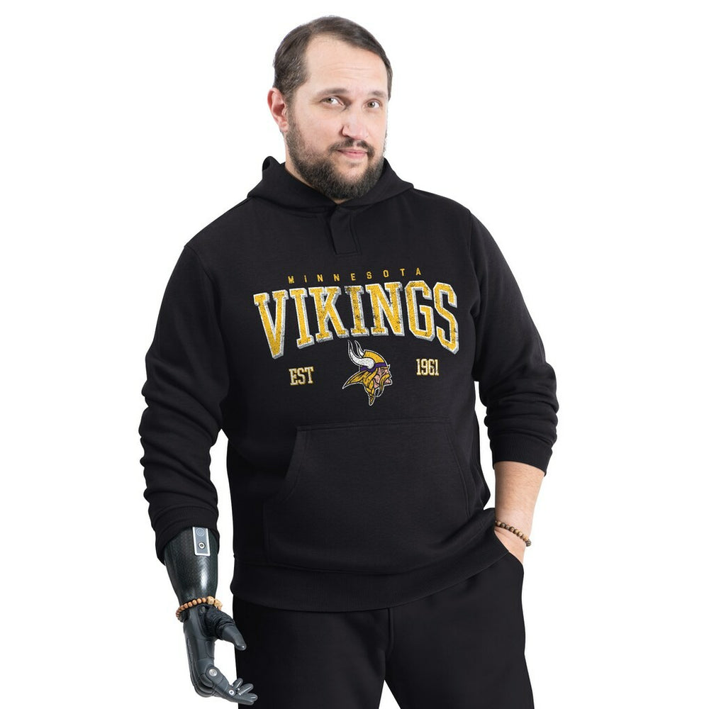 Minnesota Vikings G-III Sports by Carl Banks Adaptive Team Spirit Graphic Fleece Pullover Hoodie