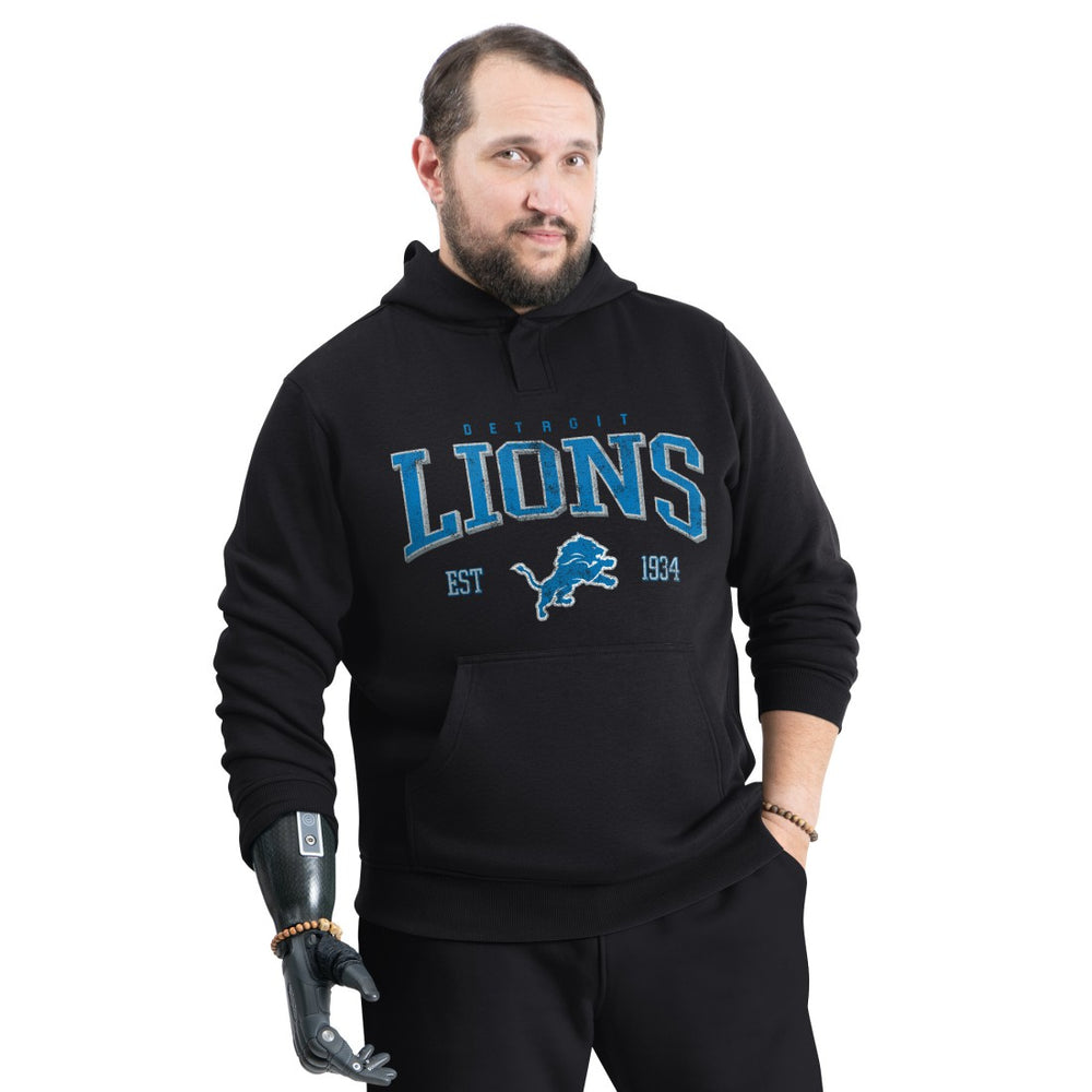 Detroit Lions G-III Sports by Carl Banks Adaptive Team Spirit Graphic Fleece Pullover Hoodie