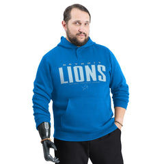Detroit Lions G-III Sports by Carl Banks Adaptive Mesh Effect Team Graphic Fleece Pullover Hoodie