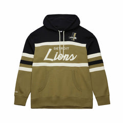 Detroit Lions Mitchell & Ness Vintage Logo Head Coach Hoodie