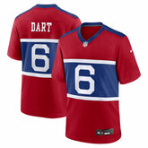 New York Giants Nike Jaxson Dart Alternate Century Red Game Jersey