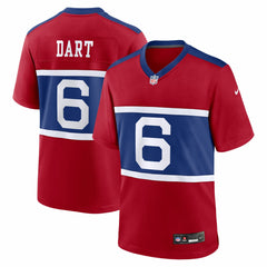 New York Giants Nike Jaxson Dart Alternate Century Red Game Jersey