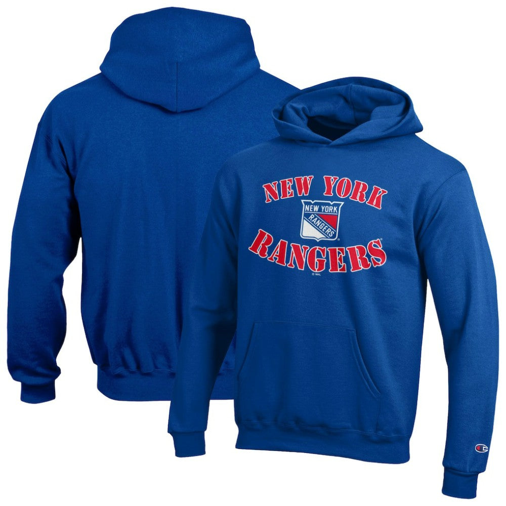 New York Rangers Champion Youth Fleece Powerblend Hoodie Outlet
