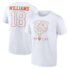 Chicago Bears Caleb Williams Outline Player T-Shirt