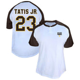Fernando Tatis Jr. San Diego Padres Profile Women's Plus Size Name & Number Raglan Henley T-Shirt | MLB Sale