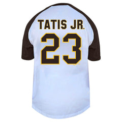 Fernando Tatis Jr. San Diego Padres Profile Women's Plus Size Name & Number Raglan Henley T-Shirt | MLB Sale