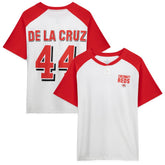 Elly De La Cruz Cincinnati Reds Profile Women's Plus Size Name & Number Raglan Henley T-Shirt | MLB US