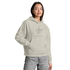 New Orleans Saints Starter Women's Rhinestone Relaxed Hoodie