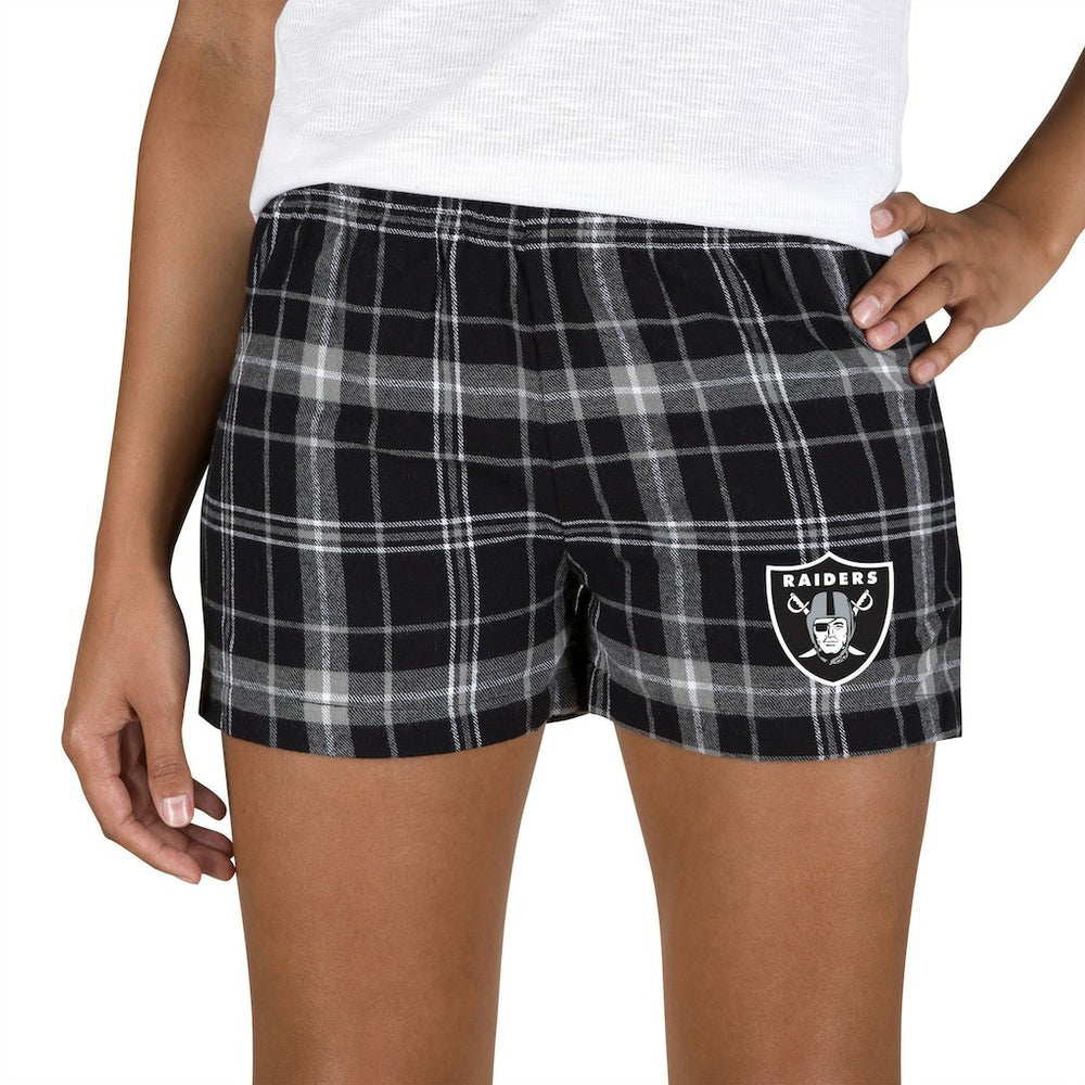 Las Vegas Raiders Concepts Sport Women's Ultimate Flannel Shorts