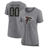 Atlanta Falcons Women's Heritage Custom Name & Number Tri-Blend T-Shirt