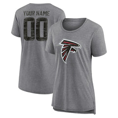 Atlanta Falcons Women's Heritage Custom Name & Number Tri-Blend T-Shirt
