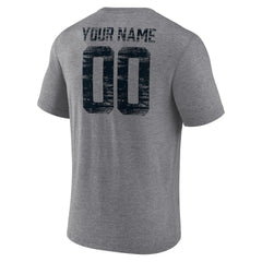 Carolina Panthers Heritage Custom Name & Number Tri-Blend T-Shirt
