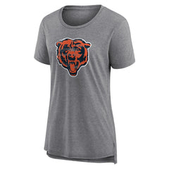 Chicago Bears Women's Heritage Custom Name & Number Tri-Blend T-Shirt