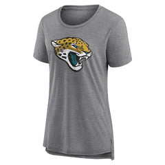 Jacksonville Jaguars Women's Heritage Custom Name & Number Tri-Blend T-Shirt