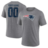 New England Patriots Heritage Custom Name & Number Tri-Blend T-Shirt
