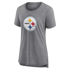 Pittsburgh Steelers Women's Heritage Custom Name & Number Tri-Blend T-Shirt