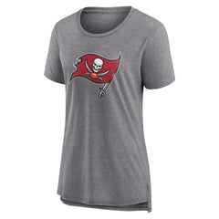Tampa Bay Buccaneers Women's Heritage Custom Name & Number Tri-Blend T-Shirt