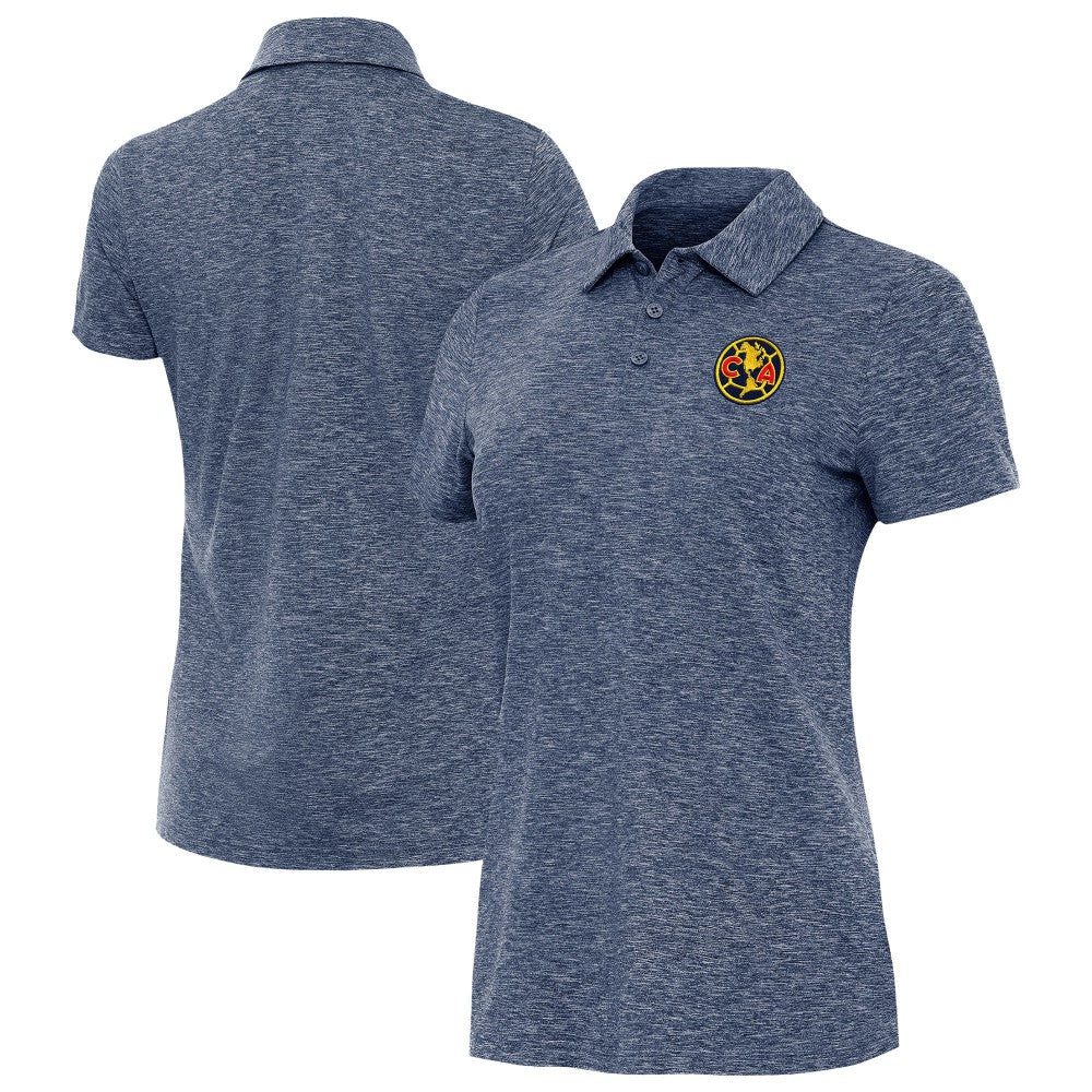 Club America Antigua Women's Triple Shot Polo Heather Navy