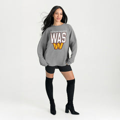 Washington Commanders Gameday Couture Women's Oversized Pure Motion Corded Sweatshirt