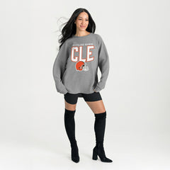 Cleveland Browns Gameday Couture Women's Oversized Pure Motion Corded Sweatshirt