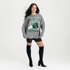 New York Jets Gameday Couture Women's Oversized Sweet Victory Corded Sweatshirt