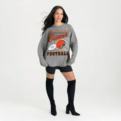 Cleveland Browns Gameday Couture Women's Oversized Sweet Victory Corded Sweatshirt