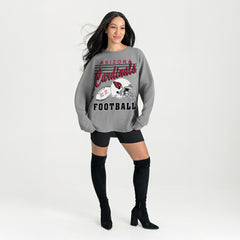 Arizona Cardinals Gameday Couture Women's Oversized Sweet Victory Corded Sweatshirt