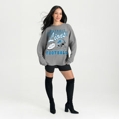 Detroit Lions Gameday Couture Women's Oversized Sweet Victory Corded Sweatshirt