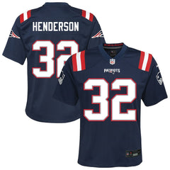 New England Patriots Nike TreVeyon Henderson Youth Team Game Jersey