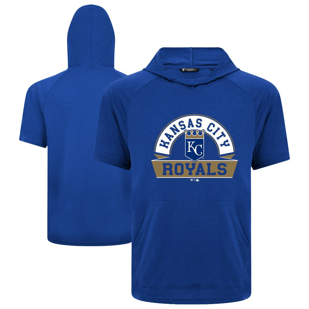 Kansas City Royals Levelwear Phase Banner Arch Hoodie T-Shirt | MLB Outlet