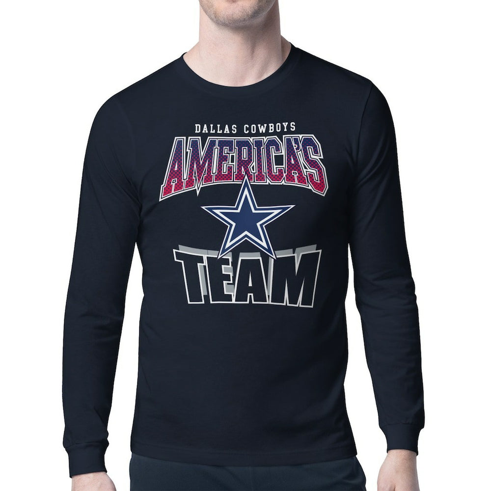 Dallas Cowboys Starter Comic Style Slogan Long Sleeve T-Shirt