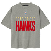 Atlanta Hawks Fear of God x NBA Unisex 90s T-Shirt New