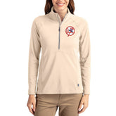 New York Yankees Cutter & Buck Women's Cooperstown Collection Adapt Eco Knit Stretch Half-Zip Pullover | MLB Sale