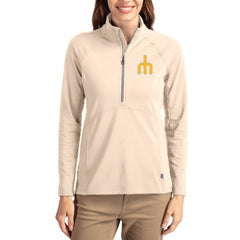 Seattle Mariners Cutter & Buck Women's Cooperstown Collection Adapt Eco Knit Stretch Half-Zip Pullover | MLB Shop