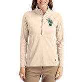 Athletics Cutter & Buck Women's Cooperstown Collection Adapt Eco Knit Stretch Half-Zip Pullover | MLB Sale
