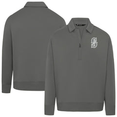 Seattle Mariners Levelwear Women's Canmore Chenille Logo Quarter-Zip Top | MLB Sale