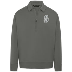 Seattle Mariners Levelwear Women's Canmore Chenille Logo Quarter-Zip Top | MLB Sale