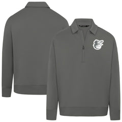 Baltimore Orioles Levelwear Women's Canmore Chenille Logo Quarter-Zip Top | MLB New