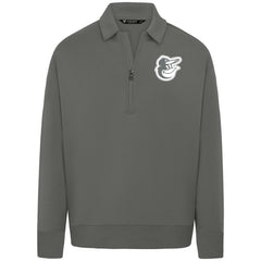 Baltimore Orioles Levelwear Women's Canmore Chenille Logo Quarter-Zip Top | MLB New
