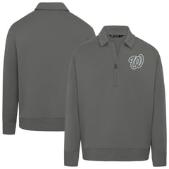 Washington Nationals Levelwear Women's Canmore Chenille Logo Quarter-Zip Top | MLB Online