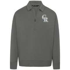 Colorado Rockies Levelwear Women's Canmore Chenille Logo Quarter-Zip Top | MLB Sale