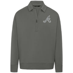 Atlanta Braves Levelwear Women's Canmore Chenille Logo Quarter-Zip Top | MLB Discount