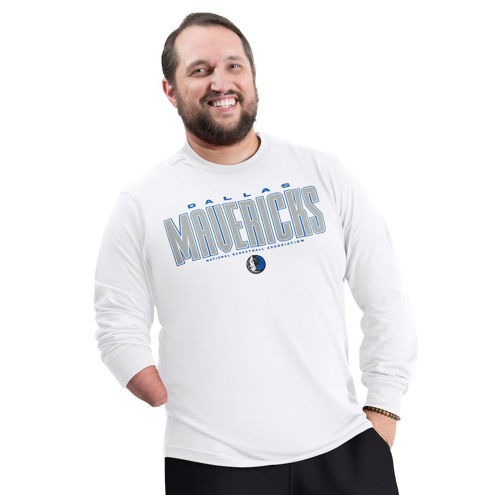 Dallas Mavericks G-III Sports by Carl Banks Adaptive Printed Mesh Effect Long Sleeve T-Shirt sale New
