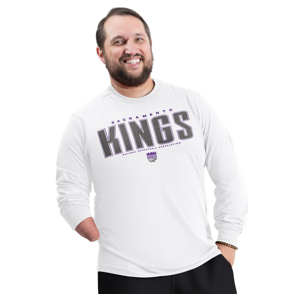 Sacramento Kings G-III Sports by Carl Banks Adaptive Printed Mesh Effect Long Sleeve T-Shirt Outlet