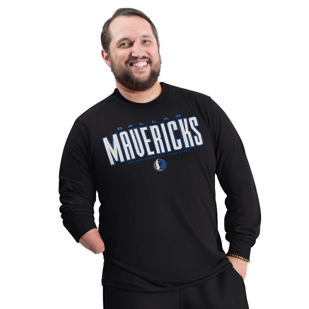Dallas Mavericks G-III Sports by Carl Banks Adaptive Printed Mesh Effect Long Sleeve T-Shirt sale Outlet