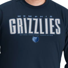 Memphis Grizzlies G-III Sports by Carl Banks Adaptive Printed Mesh Effect Long Sleeve T-Shirt Outlet