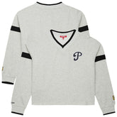 Philadelphia Phillies Mitchell & Ness Women's Cooperstown Collection V-Neck Cropped Toggle Sweatshirt | MLB On Sale