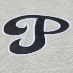 Philadelphia Phillies Mitchell & Ness Women's Cooperstown Collection V-Neck Cropped Toggle Sweatshirt | MLB On Sale